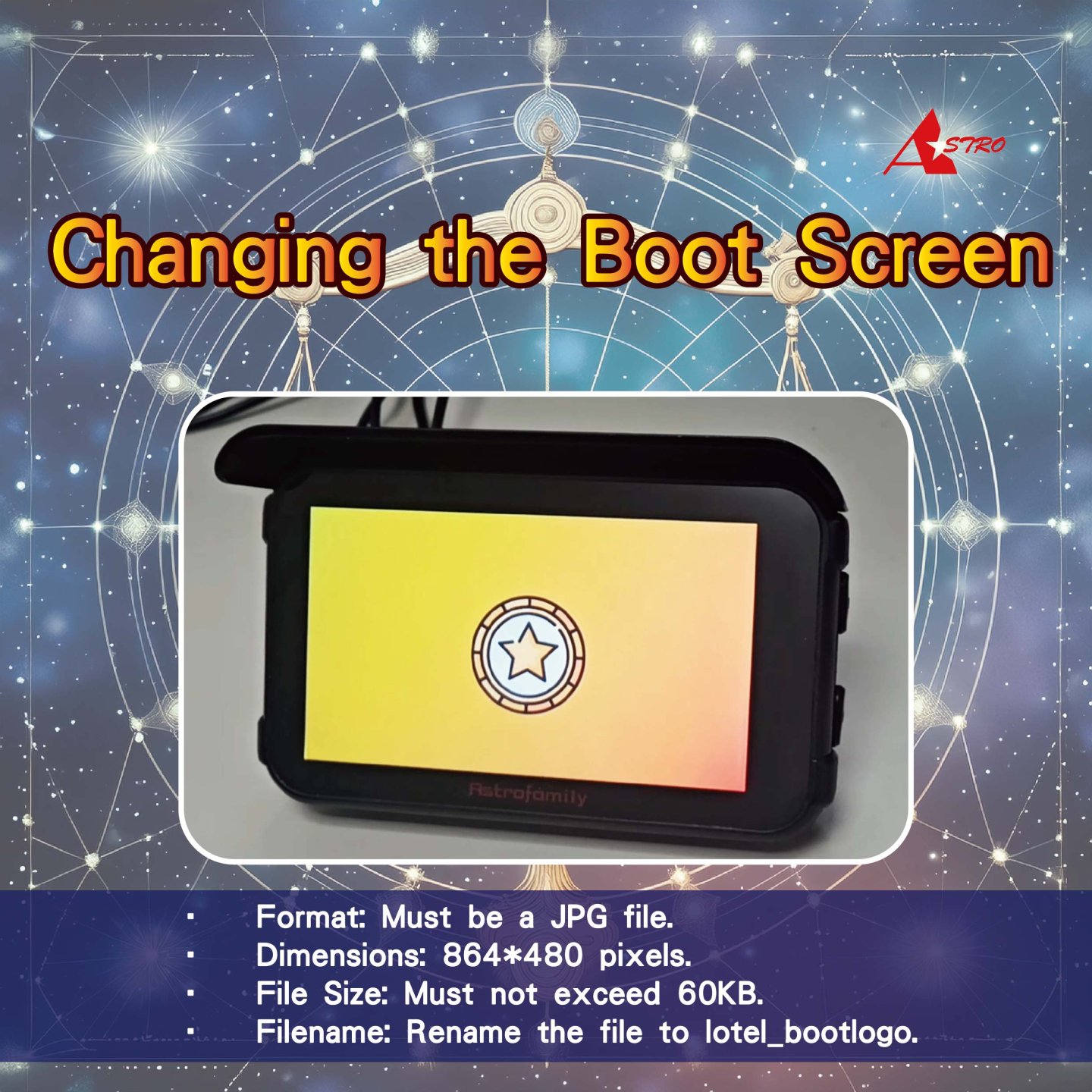 Libra Dash Cam-Changing the Boot Screen